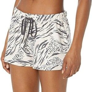 PJ Salvage Women's Lounge Pajama Wild Skin Shorts XS Peachy Animal Print Pull On